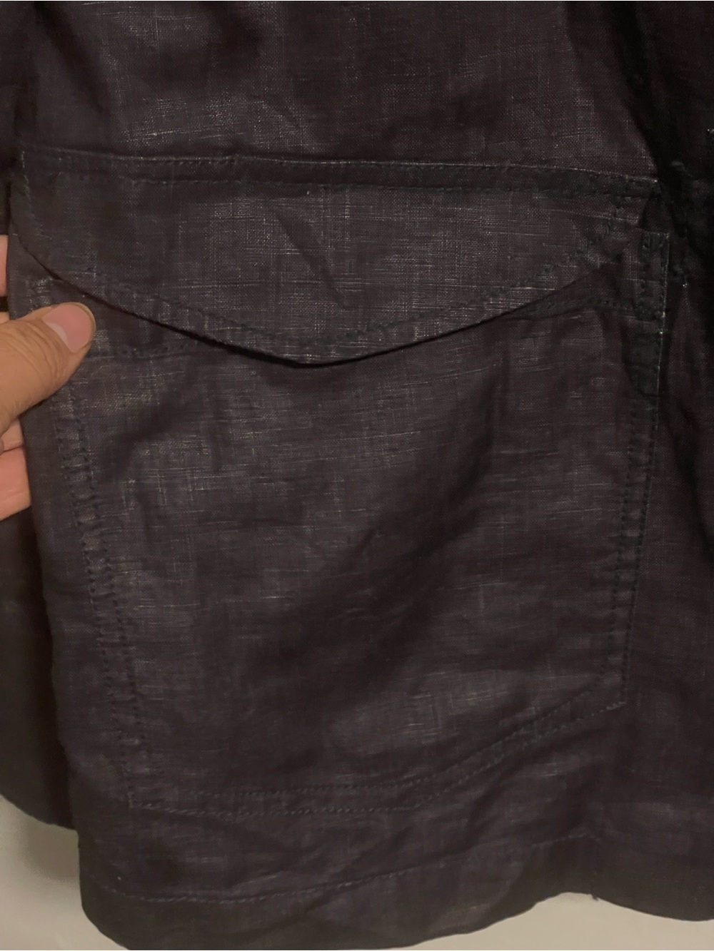 Adolfo Dominguez 100% linen Men's Dark Navy Casual Jacket from Japan ๐ฏ๐ต - Picture 4 of 10